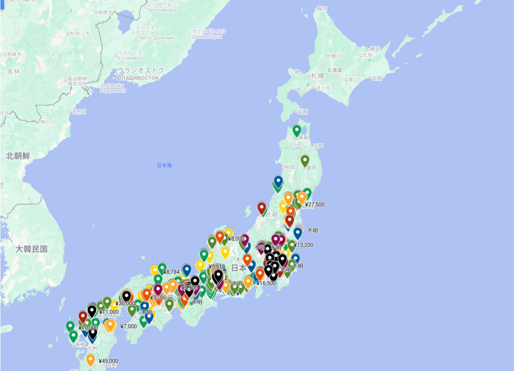 レンタルガレージMAP