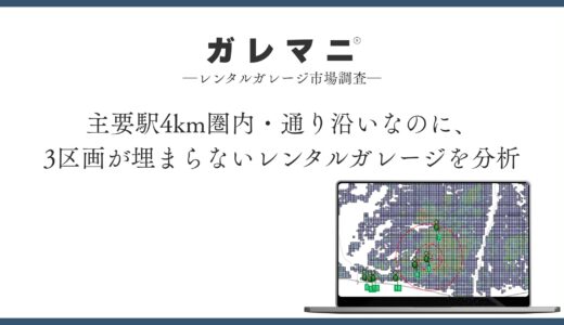 主要駅4km圏内・通り沿いなのに、3区画が埋まらない月極レンタルガレージ（シャッター付きガレージ）を分析