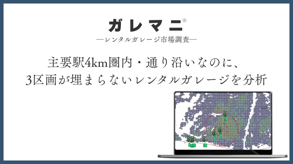 主要駅4km圏内・通り沿いなのに、3区画が埋まらないレンタルガレージを分析